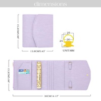 Carnet de notes A7 Hongbo multicolore avec anneaux dorés de 30 mm, pochette assortie, papeterie à feuilles mobiles pour la rentrée scolaire/le bureau, cadeau