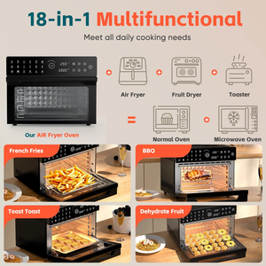 Forno Elettrico Multifunzione 18-in-1 da 30L <span class=keywords><strong>XL</strong></span> con Schermo Digitale Touch a Colori, <span class=keywords><strong>Friggitrice</strong></span> <span class=keywords><strong>ad</strong></span> <span class=keywords><strong>Aria</strong></span> e Girarrosto, per una Cucina Senza Olio - Product Image 2