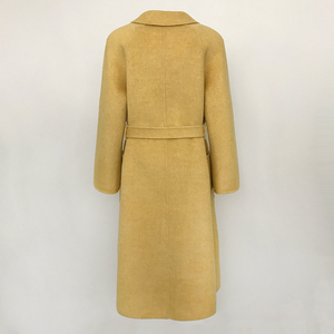 2024 automne hiver veste femmes laine mélanges lapin <span class=keywords><strong>manteau</strong></span> épais chaud ceintures ample longue Streetwear pour bureau dame - Product Image 6
