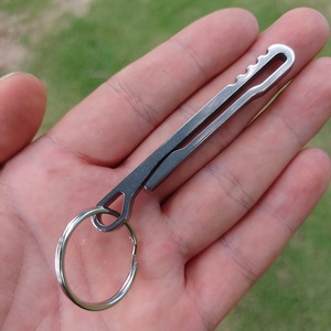 EDC paslanmaz çelik Rattlesnake şekilli ince Mini bel bandı cüzdan nakit para anahtarlık klip - Product Image 5