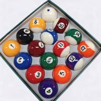 Article populaire : Ensemble universel de 8 billes de billard noires avec impression numérique claire et surface lisse pour les jeux de loisirs quotidiens