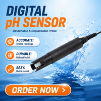 Sonde de pH numérique industrielle en ligne RS485 avec compensation de température, câble de 5 m, capteur de pH pour le traitement des eaux usées
