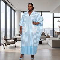 Robe Abaya Africaine Grande Taille Imprimée Kaftan Longue Maxi Ample pour Femme Musulmane – Vêtement Islamique Quotidien