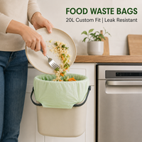 Sacs à déchets alimentaires EN 13432 compostables, directement de l'usine, pour les déchets organiques ménagers et les restes de nourriture