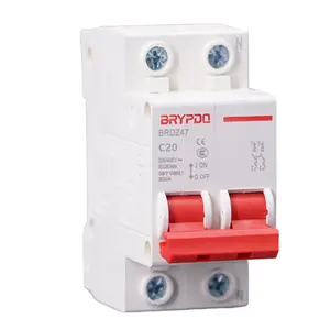 C20 20A 230V 400V 385V 2P auto protector ndustry power electrical equipment air MCB miniature circuit breakers