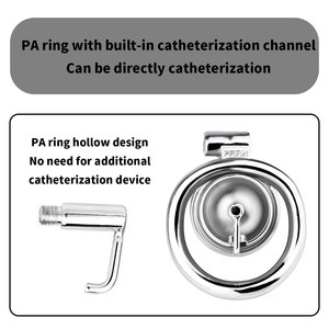 Frrk phẳng kim loại p.a chastity lồng với hoàng tử <span class=keywords><strong>Albert</strong></span> piercing thiết bị cho nam giới, phẳng chastity thiết bị, tiêu cực đảo ngược cockcage - Product Image 5