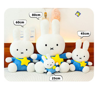 Peluche super douce Miffy le lapin, poupée pour machine à griffes, plusieurs tailles, Boris assis, cadeau pour couple, oreiller, anniversaire, vente chaude, en gros