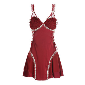 Hochwertige Ice Silk Mesh Durchsichtige Sling Sweet Night dress Sexy äußere Robe Girls Hot Dessous für Frauen Pyjamas - Product Image 5