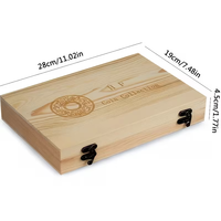 Coffret à monnaie en bois personnalisé, anti-poussière et anti-humidité, en pin, pour 100 pièces.