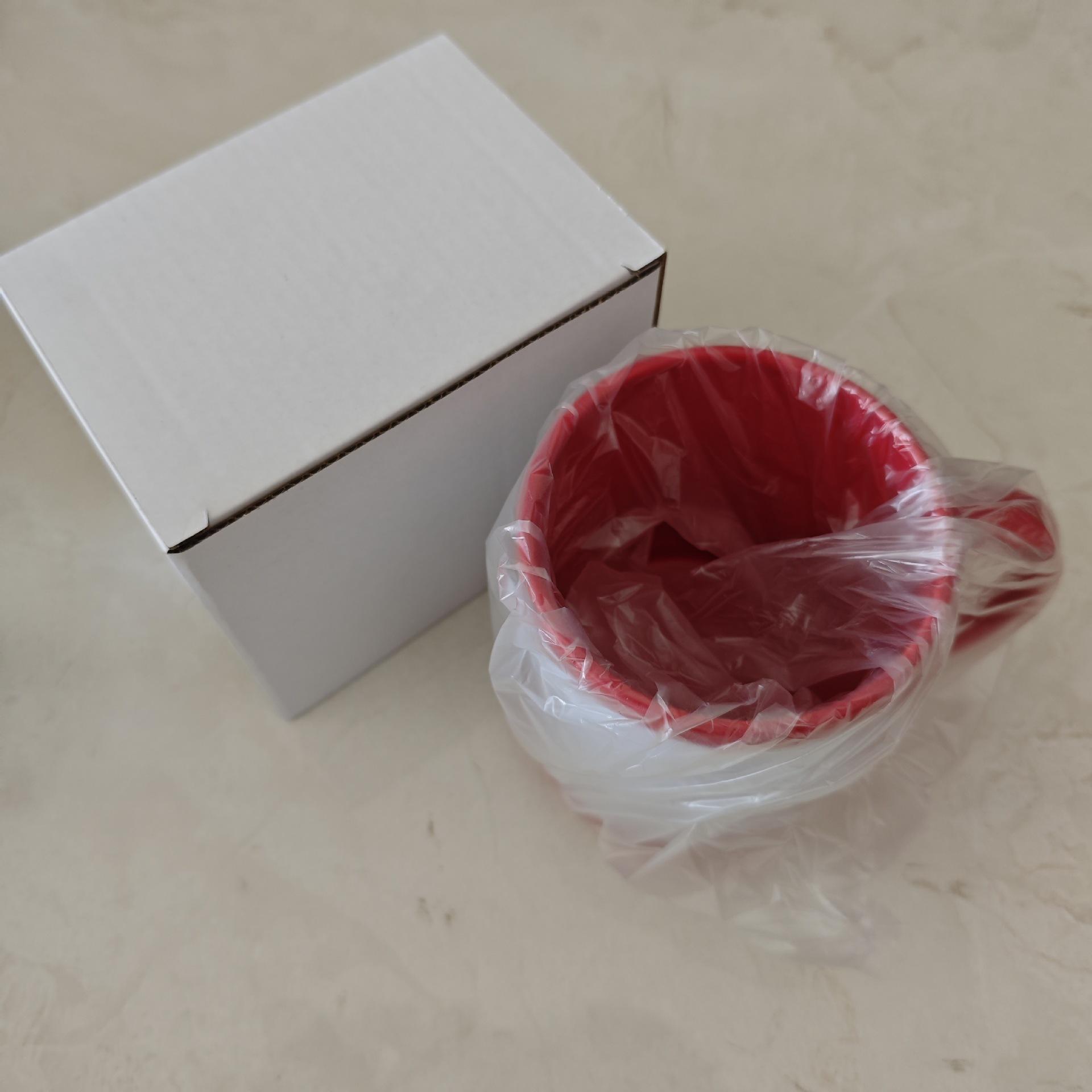 Double-color cup with custom pattern white box