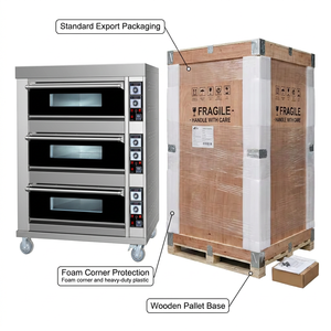 <span class=keywords><strong>Four</strong></span> à sole électrique à trois niveaux <span class=keywords><strong>et</strong></span> six plateaux, à commande par cadran, avec porte vitrée, haute efficacité, pour boulangerie - Product Image 3