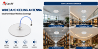 Antenne de plafond omnidirectionnelle intérieure CenRF RF GSM 3G 4G LTE 5G, amplificateur de signal mobile, système d'antenne DAS, gain de 2/6 dBi
