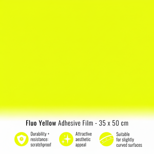 Pellicola autoadesiva involucro giallo fluorescente 35X50 cm rotolo di protezione per vernice che cambia colore vinile per avvolgimento auto - Product Image 1