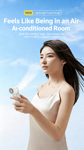 Ventilateur personnel léger rechargeable par USB pour l'été – Refroidisseur électrique portatif ultra-compact pour les voyages et l'extérieur - Product Image 4