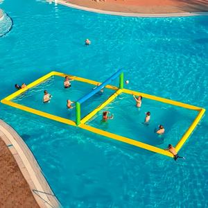 Cancha de Voleibol Inflable para Agua, Juego Acuático Flotante para Exteriores de Verano, con Red, para Adultos <span class=keywords><strong>en</strong></span> <span class=keywords><strong>la</strong></span> <span class=keywords><strong>Playa</strong></span>, Sobre el Suelo - Product Image 1