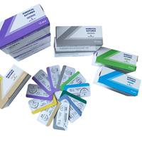Sutures chirurgicales vétérinaires en catgut chromique et en nylon, stériles, pour la chirurgie animale, tailles assorties pour clinique vétérinaire