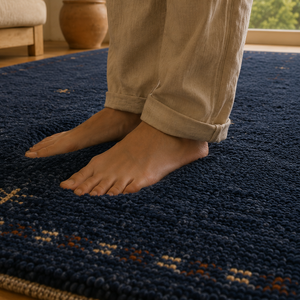 Hand Knotted Premium Gabbeh Wool Rug Contemporary Artisan Area Carpet for Modern Interiors - Product Image 1