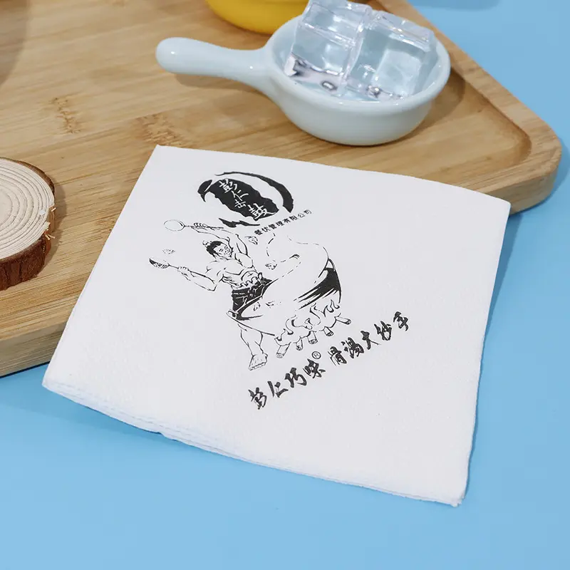 Serviettes personnalisées de haute qualité pour les restaurants Serviettes personnalisées imprimées en papier avec logo