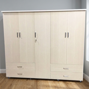 Organizador de Ropa Portátil de 5 Puertas y 2 Niveles con Ganchos de Acero Inoxidable y Plástico para Armario - Product Image 2