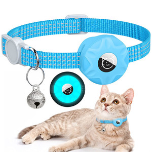 Collier réfléchissant pour chat et chien avec GPS Apple Tracking Rubber Pet Accessory avec Bell Ring Locator & Holder - Product Image 4
