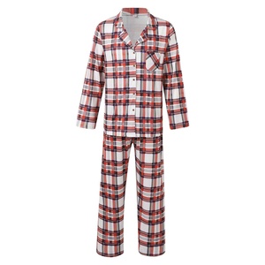 Frühlings-Weiche Karierte Baumwoll-Familien-<span class=keywords><strong>Sets</strong></span> im Europäisch-Amerikanischen Stil Weihnachtspyjamas für Eltern und Kinder - Product Image 2