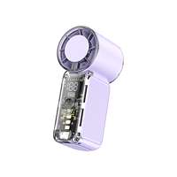 Mini ventilateur portatif USB rechargeable, ventilateur personnel ultra-silencieux avec affichage numérique, puissant ventilateur à turbine à vent pour les voyages