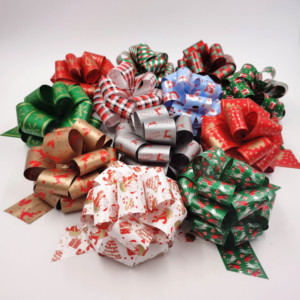 Emballage cadeau de style floral <span class=keywords><strong>ruban</strong></span> en plastique bas prix grand nœud à tirer pour mariage anniversaire décoration de noël <span class=keywords><strong>ruban</strong></span> cadeau à pompon - Product Image 2