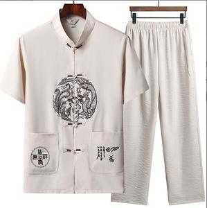 Ecoparty <span class=keywords><strong>ชุด</strong></span>สูทถังแบบจีนดั้งเดิมสำหรับผู้ชายเสื้อแจ็คเก็ตสไตล์จีนเสื้อเชิ๊ตสไตล์เสื้อตัวบนสำหรับปีใหม่<span class=keywords><strong>กางเกง</strong></span> Hanfu Kung Fu - Product Image 3