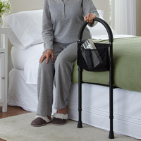 Barres de sécurité réglables en hauteur pour lit adulte, en acier inoxydable, pour la rééducation et la thérapie, capacité de charge de 300 lb, pour personnes âgées