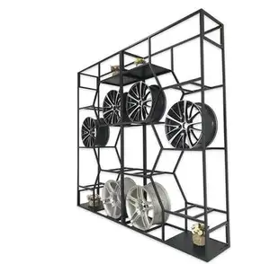 定制展厅乘用车零件合金车轮轮胎轮辋轮毂配件样品金属展示架支架