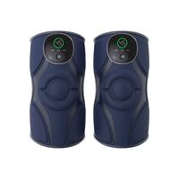 Genouillères chauffantes électriques rechargeables à batterie au lithium, masseur de genou portable pour physiothérapie, modèle à air comprimé avec contrôle de la minuterie