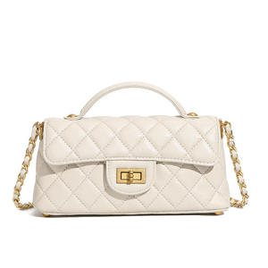 Nouveau Sac Bandoulière de Luxe Matelassé en Cuir Véritable pour Femme, Sac à Main Tendance à Carreaux - Product Image 2