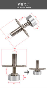 Eje Central Giratorio para Fijación de Rejillas y Separadores de Espacios GQK, para Puertas, Aleación de Aluminio, Acero Laminado en Frío, Resistente y Duradero - Product Image 5