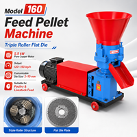 Machine à granulés d'aliments pour bétail, moutons et chèvres, à moteur électrique, à matrice plate de type D, conception compacte, fonctionnement simple, équipement à petite échelle