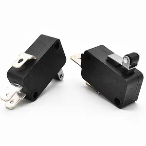 Short Handle black Roller Limit Switch 16A 250V Micro Switch Large current KW7 button switch