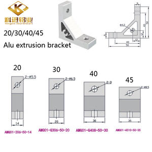 Braket Ekstrusi <span class=keywords><strong>Aluminium</strong></span> Kustom, Braket Penyambung Sudut <span class=keywords><strong>Aluminium</strong></span> untuk Profil <span class=keywords><strong>Aluminium</strong></span> 2020/3030/440/4545 AMG01-206-50-14 - Product Image 2