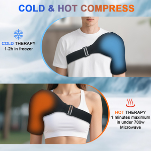 Adjustable <strong>Shoulder</strong> Ice Gel Pack Wrap Joint <strong>Support</strong> Brace <strong>for</strong> <strong>Rotator</strong> <strong>Cuff</strong> and Arm - Product Image 3