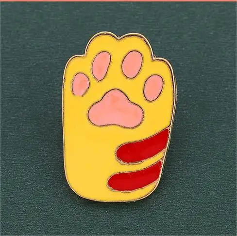 Factory low price lapel pins cute dog palm metal hard and soft enamel pin