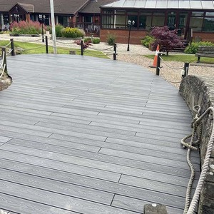 Co-đùn ngoài trời UV kháng gỗ hạt chống trượt tự làm gỗ nhựa <span class=keywords><strong>WPC</strong></span> Composite boong vườn sân thượng sàn <span class=keywords><strong>decking</strong></span> - Product Image 5