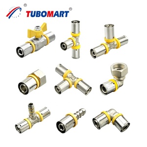 Tubomart OEM Iso17484 Báo Chí Phù Hợp Cho Đa Lớp pex Ống Khí Hệ Thống Đường Ống 16-32Mm Brass Báo Chí Phụ Kiện - Product Image 1