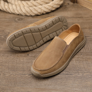 Chaussures bateau en daim à enfiler, bout rond, semelle extérieure en EVA, respirantes, chaussures décontractées pour hommes, printemps - Product Image 3