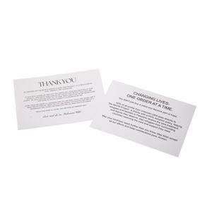 White Custom Luxury <strong>Graceful</strong> Designs Modern 350gsm 180X130mm Handwritten Happy Mother's Day Christmas Thank You Paper Cards - Product Image 2