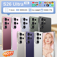 Nuevo Smartphone S26 Ultra 5G, 16GB de RAM, 1TB de Almacenamiento, Pantalla HD de 7.3 Pulgadas, Procesador Deca Core, Teléfonos Móviles con Doble SIM