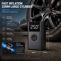 Compresseur d'air portable pour voiture, booster de batterie d'urgence, démarreur de voiture, gonfleur de pneus 150 PSI avec lumière d'urgence