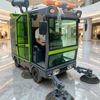 Machine de balayage de rue industrielle et commerciale avec système d'aspiration puissant et brosses rotatives