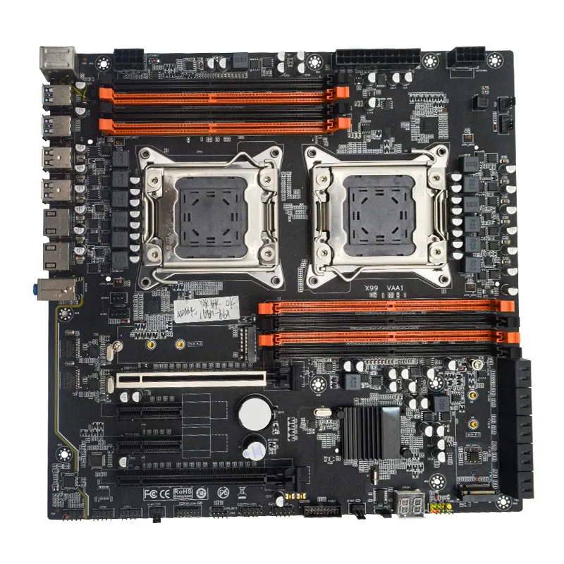 High Quality X99 Motherboard Dual Xeon E5 LGA2011-3 Gaming Motherboard 256G Dual-channel DDR4 With PCIe M.2 SATA M.2