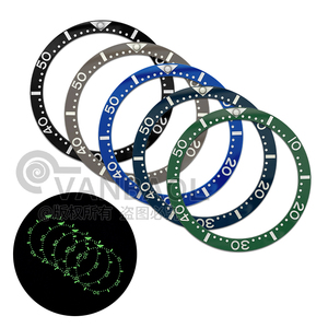 Insert de lunette en céramique luminescente verte JGOA 38MM C3 compatible avec le boîtier de montre pour homme SKX007 SRPD Abalone Tuna avec mouvement <span class=keywords><strong>Seiko</strong></span> NH35 NH36 - Product Image 1