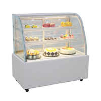1.8m armoire de boulangerie à température unique double porte refroidissement par air refroidisseur de pâtisserie et vitrine de crème glacée congélateur vitrine de gâteau