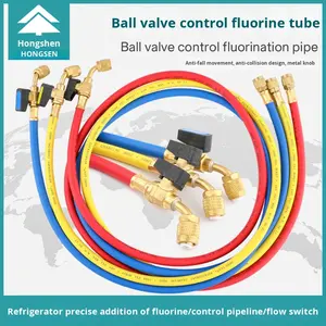 Valvola a Sfera con Tubo di Carica Refrigerante in Rame Hongsen HS-336-BV per Condizionatori Auto e Frigoriferi - Product Image 5