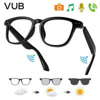 Lunettes de soleil intelligentes à verres carrés pour la conduite, protection solaire, lunettes de conduite, lunettes Bluetooth, lunettes AI